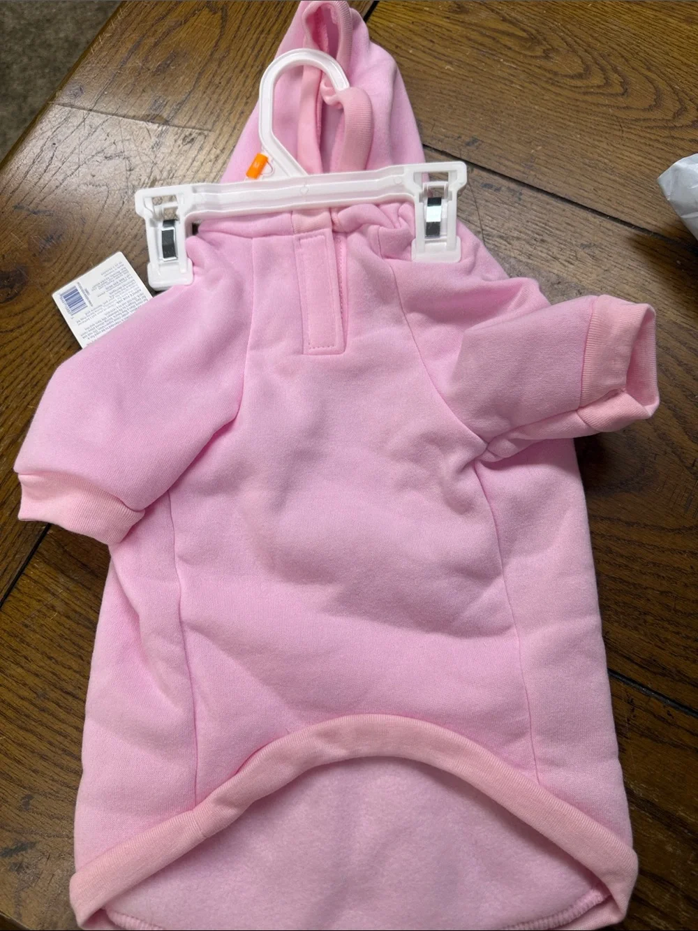 Top Paw Light Pink Hooded Dog Sweatshirt with Paw Print